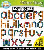 Lowercase Letters Puzzle Pattern Blocks Clipart {Zip-A-Dee