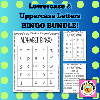 Preview of Lowercase & Uppercase BINGO Bundle-30 Boards Each, 1 Blank Board & Calling Cards