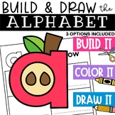 Lowercase a Craft and Apple Directed Drawing