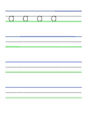 OT Lowercase a-z tracing and copying: 1" Lines sky & grass lines