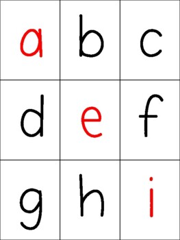Lowercase alphabet Flash Cards Prek-Kindergarten Simple by JPea Learning