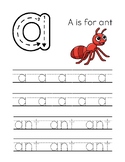 Lowercase alphabet handwriting practice
