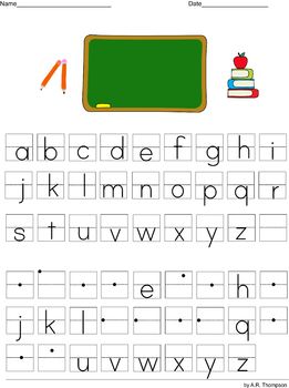 Lowercase alphabet practice sheets by The Second Grade Chick | TpT