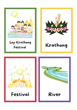 Preview of Loy Krathong Flash card