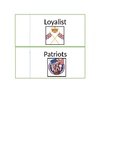 Loyalist or Patriot Graphic Organizer