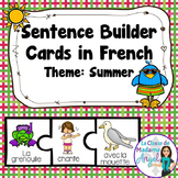 L'été:  Summer Themed Silly Sentence Builder Cards in French