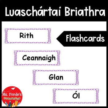 Preview of Luaschártaí Briathra  (Irish verb flashcards)