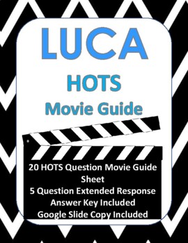 Preview of Luca (2021) HOTS Movie Guide - Google Slide Copy Included