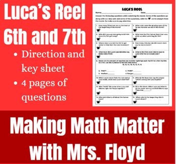 Preview of Luca’s Reel 6th and 7th- Math Movie Sheet