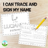 Lucianna - Name Worksheet - ASL, Cursive, & Manuscript (no