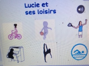 Preview of Lucie et ses loisirs Book Creator