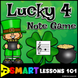 Lucky 4 St. Patricks Day Note Naming Game Connect Four Mus