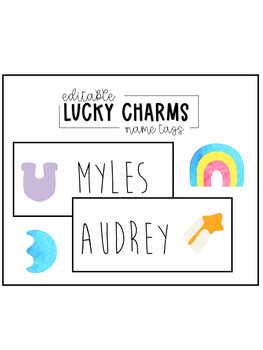 Preview of Lucky Charm Name Tags