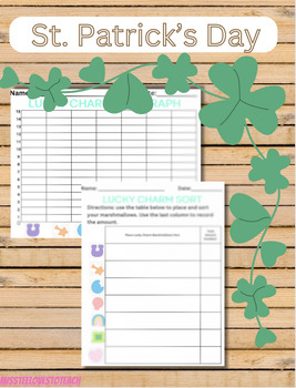 Preview of Lucky Charm Sort & Bar Graph - ST PATRICKS DAY