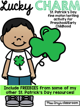 Preview of St. Patty's Day Craft/Writing Activity & St. Patrick's Day FREEBIES for prek/K