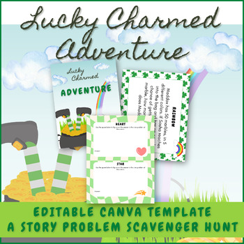 Preview of Lucky Charmed Adventures -- A Story Problem Scavenger Hunt + Transformation