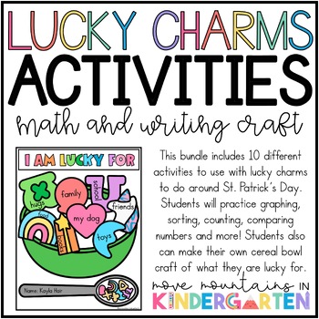 Preview of Lucky Charms Activities for Kindergarten: Math and Writing Craft