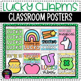 Lucky Charms Classroom Posters - St Patrick's Day Classroom Decor