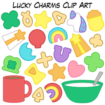 Lucky Charms Marshmallows Clip Art