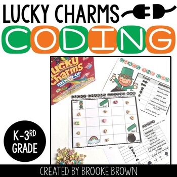 Preview of Lucky Charms Coding - DIGITAL + PRINTABLE - St. Patrick’s Day Unplugged Coding