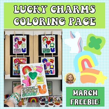Preview of Lucky Charms St. Patrick's Day Coloring Page Freebie