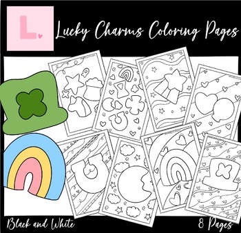 Preview of Lucky Charms Coloring Pages (St. Patrick’s Day)