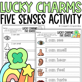 Preview of Lucky Charms Five Senses | St. Patrick's Day Writing Activity