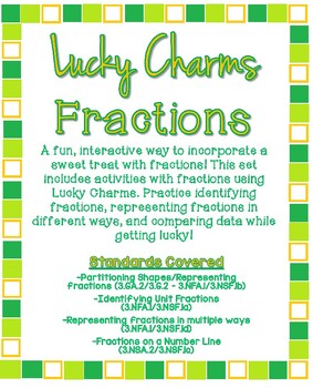 Preview of Lucky Charms Fractions *EDITABLE*