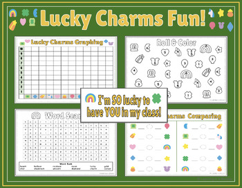 Preview of Lucky Charms Math: Graphing, Measuring, & More! St. Patrick's Day: March