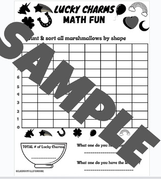 Preview of Lucky Charms Math/ Lucky Charms Fractions / Lucky Charms graphing / March Math