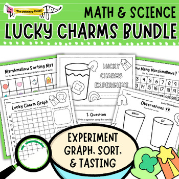Preview of Lucky Charms Math & Science Activity Bundle | March Hands-On Learning!