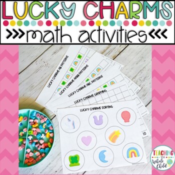 Preview of Lucky Charms Math Worksheets: Graphing, Sorting, Patterns