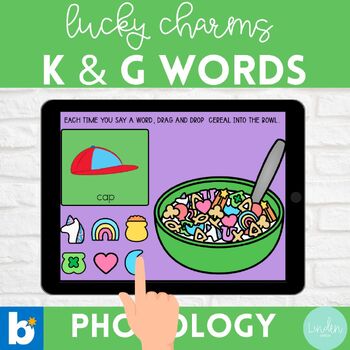 Preview of Lucky Charms Phonology Fronting: K & G BOOM Cards