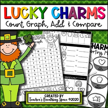 Preview of Lucky Charms Sorting  |  St. Patrick's Day Count, Graph, Add & Compare