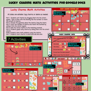 Preview of Lucky Charms St. Pat's Math, Sorting & Graphing Activities for Google Docs