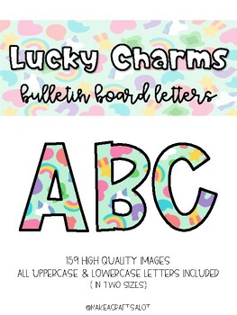 Preview of Lucky Charms, St. Patrick's Day Bulletin Board Letters
