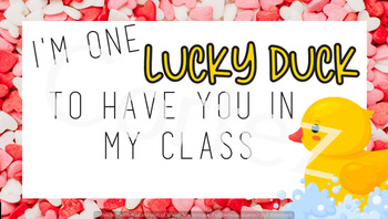 Preview of Lucky Duck (Valentines Gift Tags)