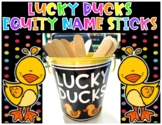 Lucky Ducks Equity Name Popsicle Sticks Classroom Printabl