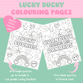 Lucky Ducky Colouring Pages | St. Patrick's Theme | Englis