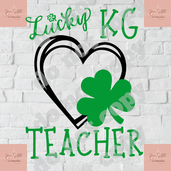 Preview of Lucky Kindergarten Teacher SVG and PNG--300 dpi, St. Patrick's Day shirt svg