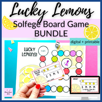 Preview of Lucky Lemons Solfege Board Game BUNDLE for Elementary Music Centers