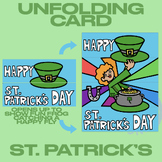 Lucky Leprechaun Folding Coloring Card - St. Patricks Day 