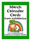 Lucky Leprechaun March Calendar Cards