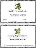 Lucky Leprechaun Positional Words Booklet