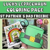 Lucky Leprechaun St. Patrick's Day Coloring Page FREEBIE