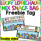 Lucky Leprechaun St. Patrick's Day Mix Snack Tag Freebie