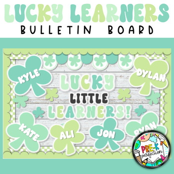 Preview of Lucky Little Learners Bulletin Board | Retro March Bulletin Board