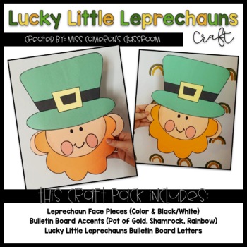 Lucky Little Leprechaun Craft by ThatClassyTeacher | TPT