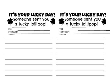 Preview of Lucky Lollipops