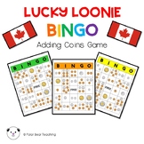 Lucky Loonie BINGO- Canadian Coin Game: Grade 1 (5x5 Cards)